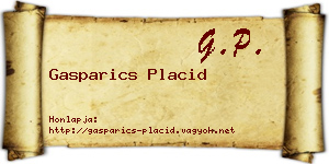 Gasparics Placid névjegykártya